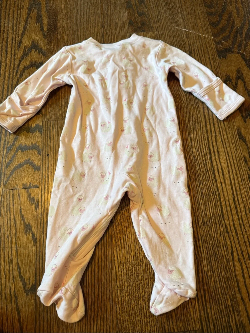Kissy Kissy Pale Pink Footed One-Piece Zipper Sleeper
